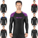 Elite Sports Full Long Sleeve Compression Rash Guard, Mma, Bjj, No Gi, Cross Training, Small, Purple 0