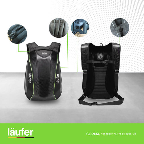 Läufer Expandable Rigid Motorcycle Helmet Backpack 6