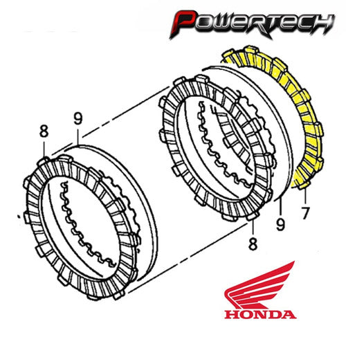 Disco Embrague Trasero Original Honda Crf 450 02-16 2