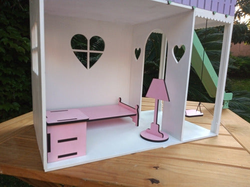 Dollhouse with Slide, Swing, and Furniture. Fully Assembled! 3