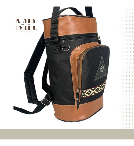 Matieer Mochila Bolso Matero Equipo Mate Eco Cuero Cordura Combinad 5