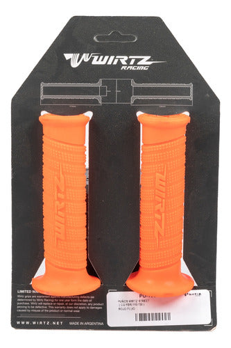 Wirtz Street Suzuki Gixxer 150 Red Fluorescent Handle Grips Set 1
