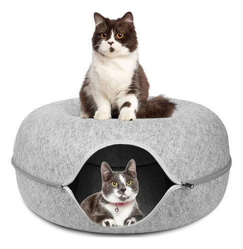 Generic Interactive Donut Tunnel Bed 50 cm. for Cats 0