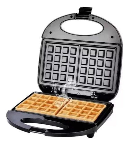 Oryx Waflera Electrica Antiadherente 750W Waffles Teflon Metalica 0