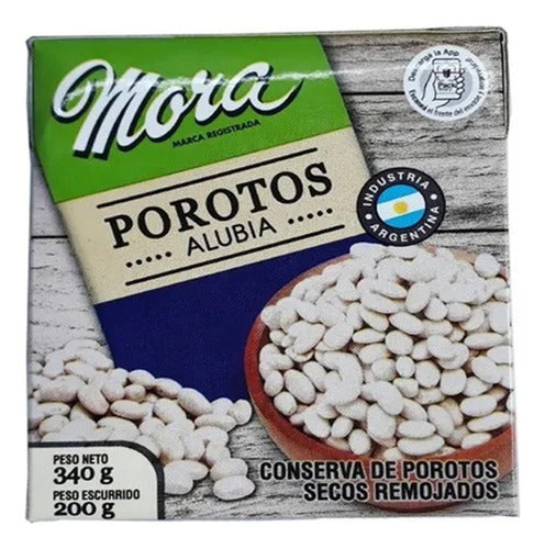 Mora Porotos Alubia 340gr Pack X12 Unidades 0