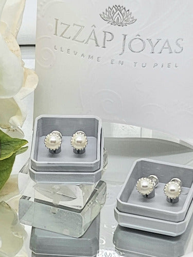 Izzap Joyas Aros Abridores Perlas Engarzadas 5 Mm Plata 925 2