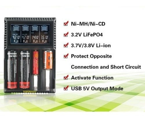 Nokoser 4 Slot Smart LCD USB Battery Charger 3