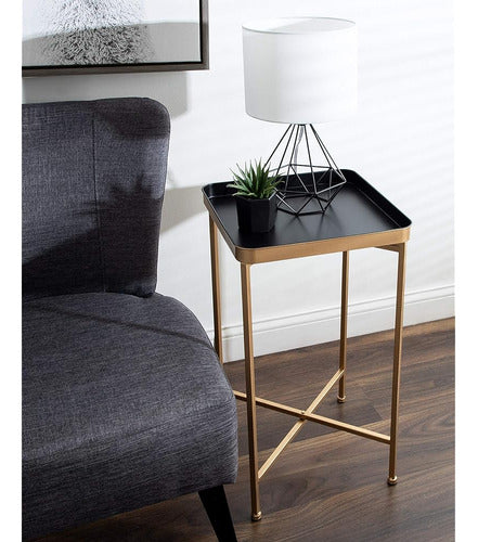 Kate and Laurel Celia Modern Square Tray Accent Table 1