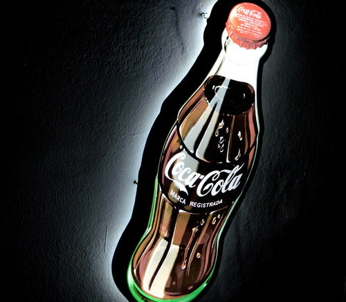 LED Coca Cola Bottle Light Up Sign Deco Bar 0