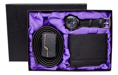 Carmel Gift Set HOM 3p Watch Belt Wallet 0