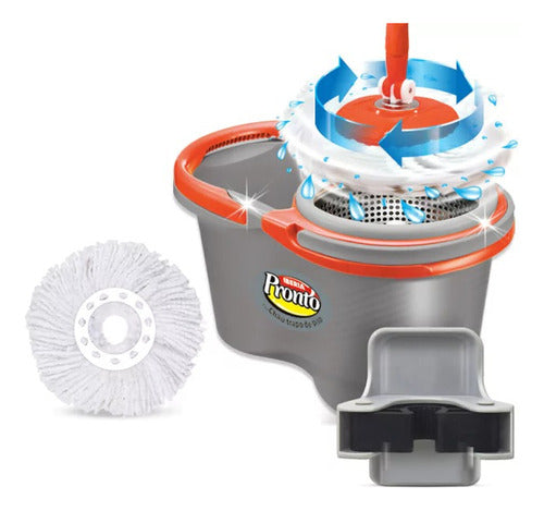 Iberia Pronto Turbo Matic Centrifugal Spin Mop with Removable Drum 1