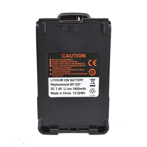 Batería De Li-ion De 1800mah Bp-227 Para Icom F50 F51 F60 F6 0