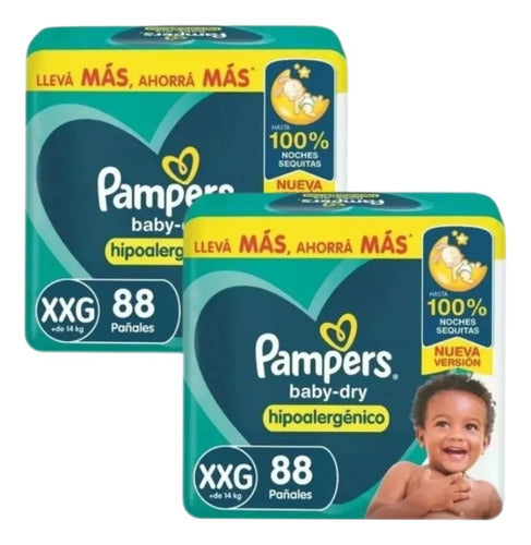 Pampers 2 Packs Baby Dry Mes De Consumo 0