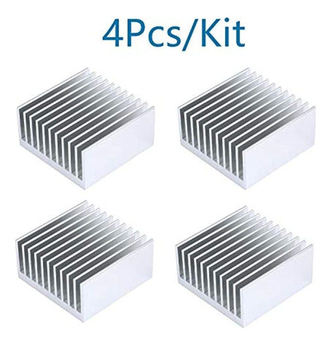 Awxlumv 4pcs 40mm Heat Sink Kit 40 x 40 x 20 mm /1.57 x 1.57 x 0.79 inches 1