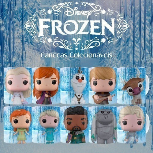 10 Plantillas Sublimacion Frozen Funko Infantil Tazas Disney 0