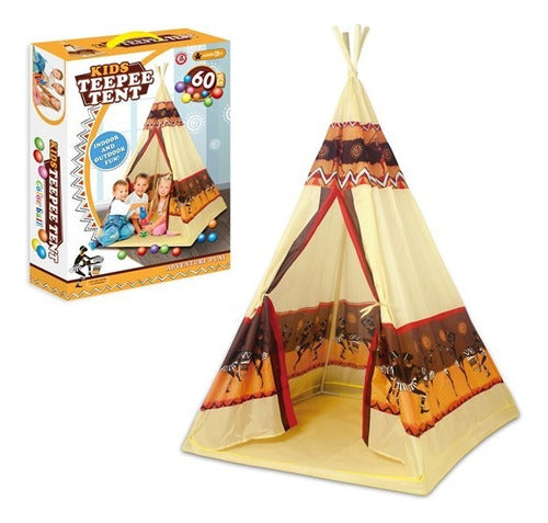 Ero Carpa Casita Indios Para Niños Con Pelotas 98x155x98cm 0