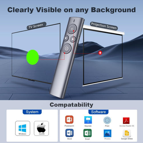 Control Remoto De Presentación Con Láser Para Tv, 32gb Usb 1