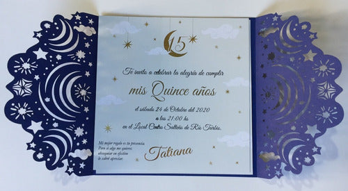 25 Laser Cut Wedding Quinceañera Cards with Envelopes M41 1