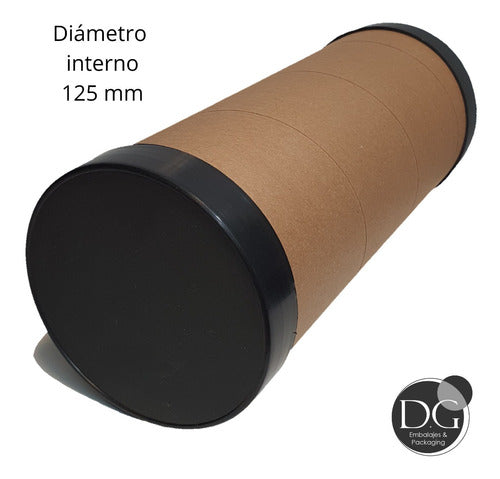 DG Embalajes 5B 90cm X 125mm Cardboard Tubes with Plastic Caps X7u 0