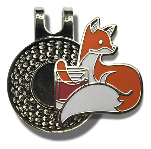 Mulligan Hooligan Fox Ball Marker + Magnetic Hat Clip 0