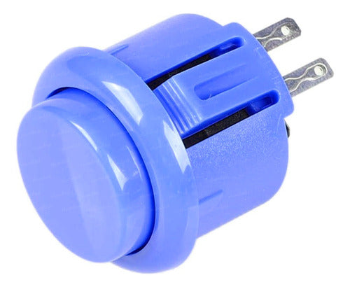 ELUMILED 10 Arcade Push Buttons 24mm Int - 27mm Ext Blue 0