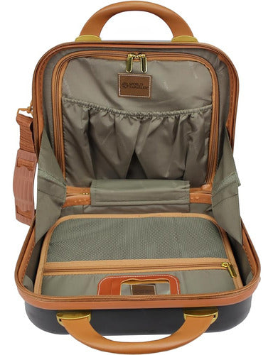 World Traveler Gatsby Vintage Style Hardside Carry-On Retro 4