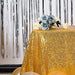 Jyflzq Gold Sequin Tablecloth 50 X 50 Square Sparkly Drape 2