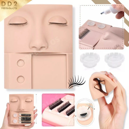 Fashion Piel Sintética 3D Para Práctica Maquillaje Extension Pestaña 1