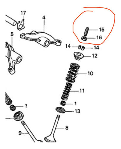 Honda Tornillo Regulador Valvula Original Trx250 Xr250 84/85 1