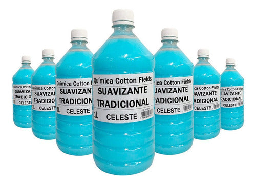 Quimica Cotton Fields Suavizante Para Ropa Celeste Tradicional 1 L X 12 U 0