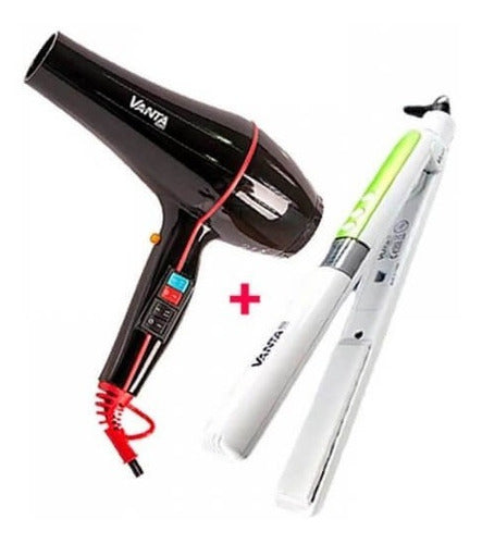 Vanta Professional Hair Dryer Combo 3500 + Vanta 400 Flat Iron 230º 0