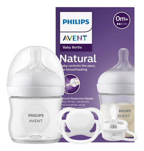 Philips Avent Natural Baby Bottle 125ml + Anatomic Pacifier Unisex Newborn Set 0