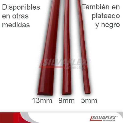 Silvaflex Red 13mm Wide Self-Adhesive PVC Trim Molding Per Meter 8
