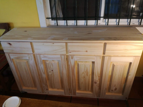 Rustic Pine Baiuth Sideboard Dresser 160cm 0