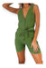 Catsuit or Short Jumpsuit in Bengaline with Bow Detail and Buttons 5