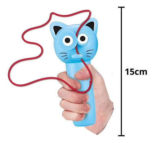 Gatinho Com Corda Flutuante Azul Toyng 1