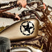 Set of 2 Ripped Star Decal Motorcycle Stickers 15cm 0