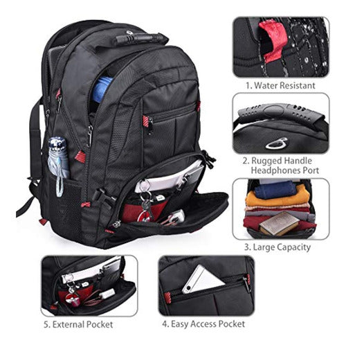 Nubily Waterproof 17 Inch Laptop Backpack 1