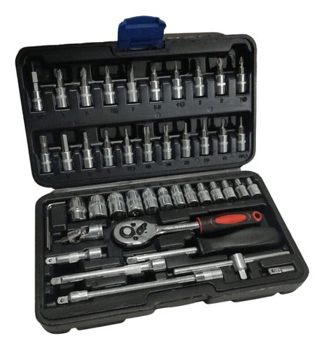 Varios Hogar - Tool Set Tube 46 Pieces Black Case 0