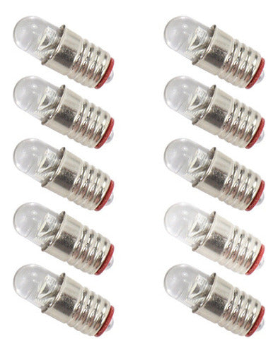 E505wcn 10pcs Tornillo De Led Blanco Brillante Bombilla E5 E 3