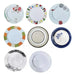 Set of 6 Melamine Flat Plates, Various Designs, 25cm 1