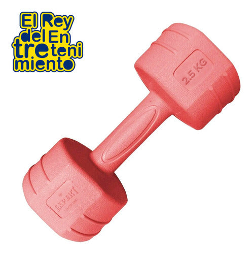 Mancuerna 2.5kg Revestida Pvc Pesa Fitness Calidad - El Rey 2