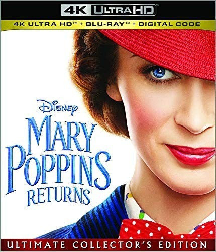 Blu Ray 4K Ultra HD Mary Poppins Returns Disney Oscar 0