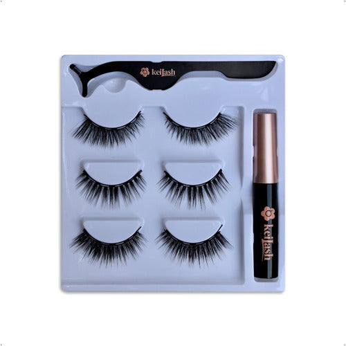 Keilash Magnetic Eyelashes Volume Set with Eyeliner 1