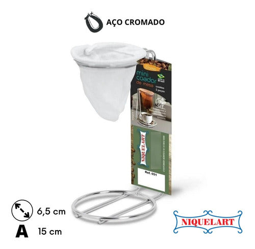 Coador Mini Para Café Chá Com Coador De Pano 6103 Cozinha 1