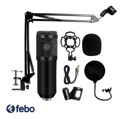 FEBO Microphone Support Arm + Anti Pop Filter Pro 1