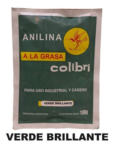 Anilina A La Grasa Colibri X 100 Grs Verde Brillante 1