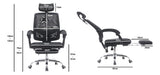 Silla Gerencial LX019 Apoyapies Oficina PC Lumbar Reclinable Mesh 6