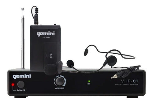 Wireless Headset and Lavalier Microphone VHF Gemini VHF-01HL 0