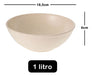 2un Tigela Bowl 1lt Salada Petiscos Bege 18,5cm 3